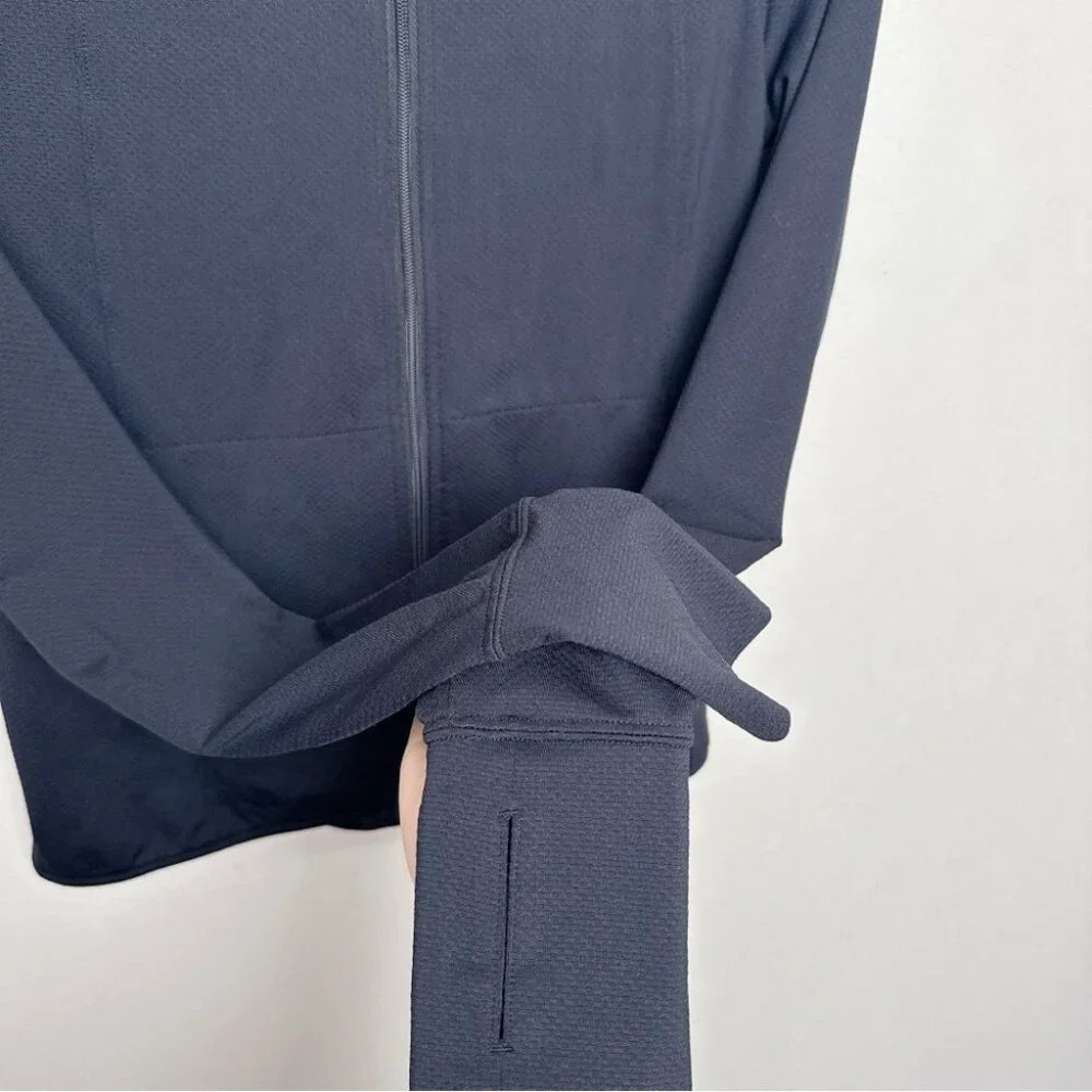 Women's Black Zip-Front Hooded Jacket - Picture 11 of 15